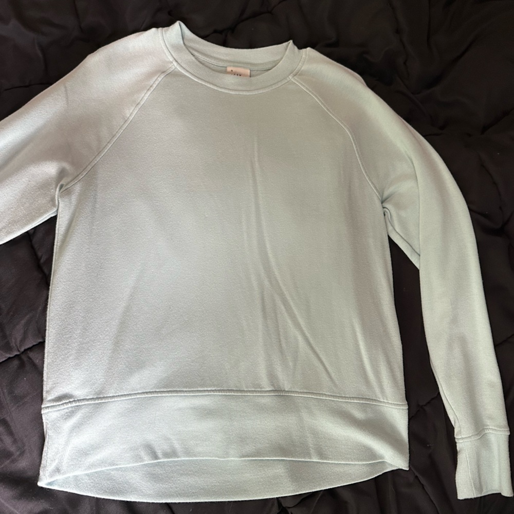 mint blue light crewneck